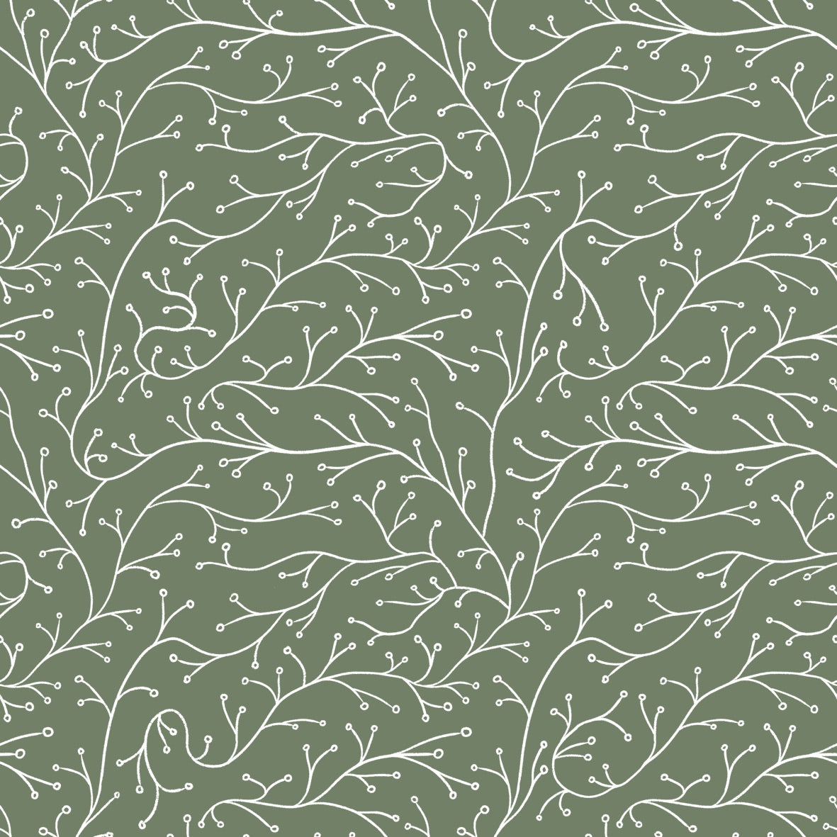 White Branches Green - Family Fabrics B.V.