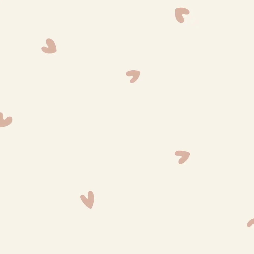 Valentine Hearts Pink on Cream