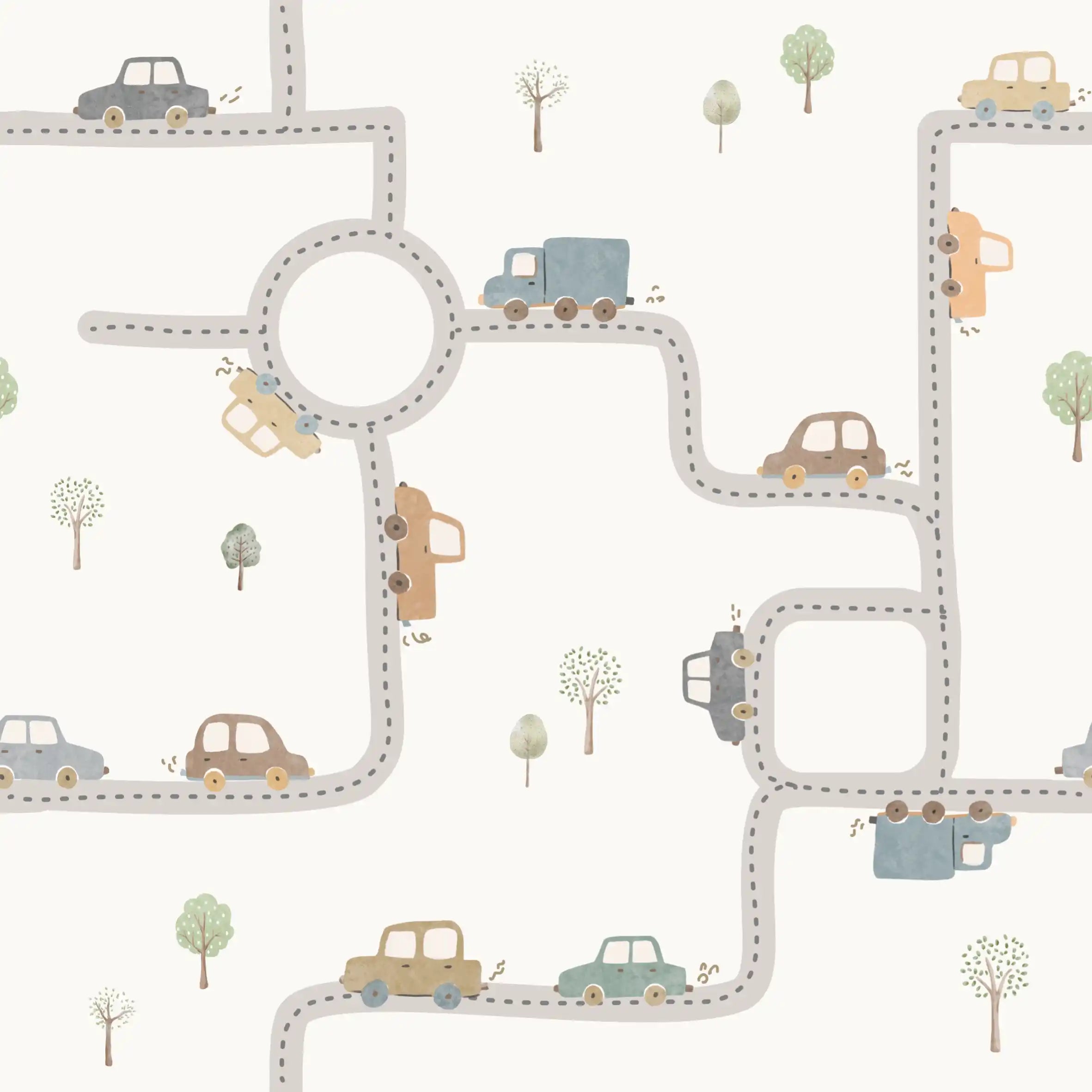 Busy Road Offwhite - Family Fabrics B.V.