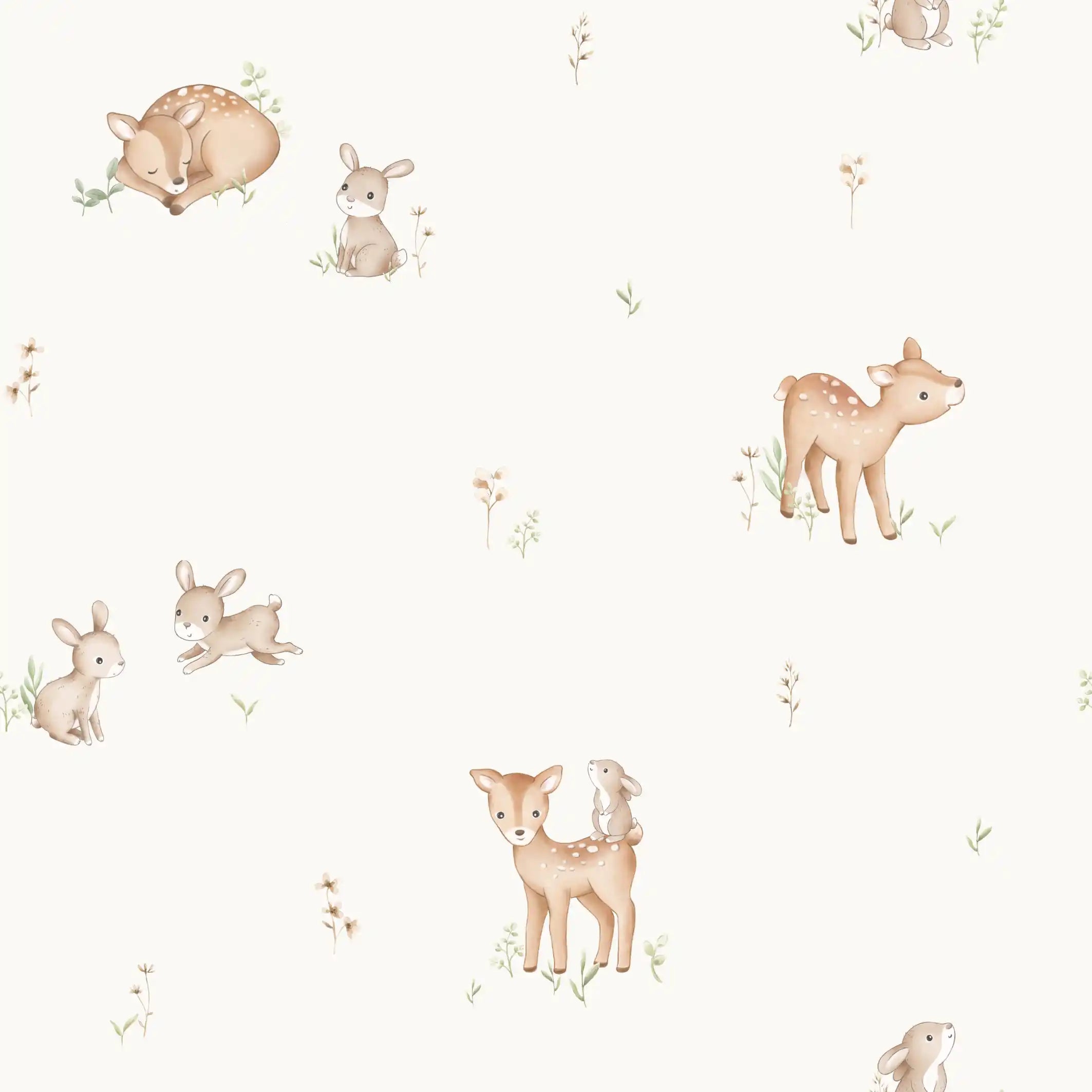 Fawn Rabbit Offwhite - Family Fabrics B.V.