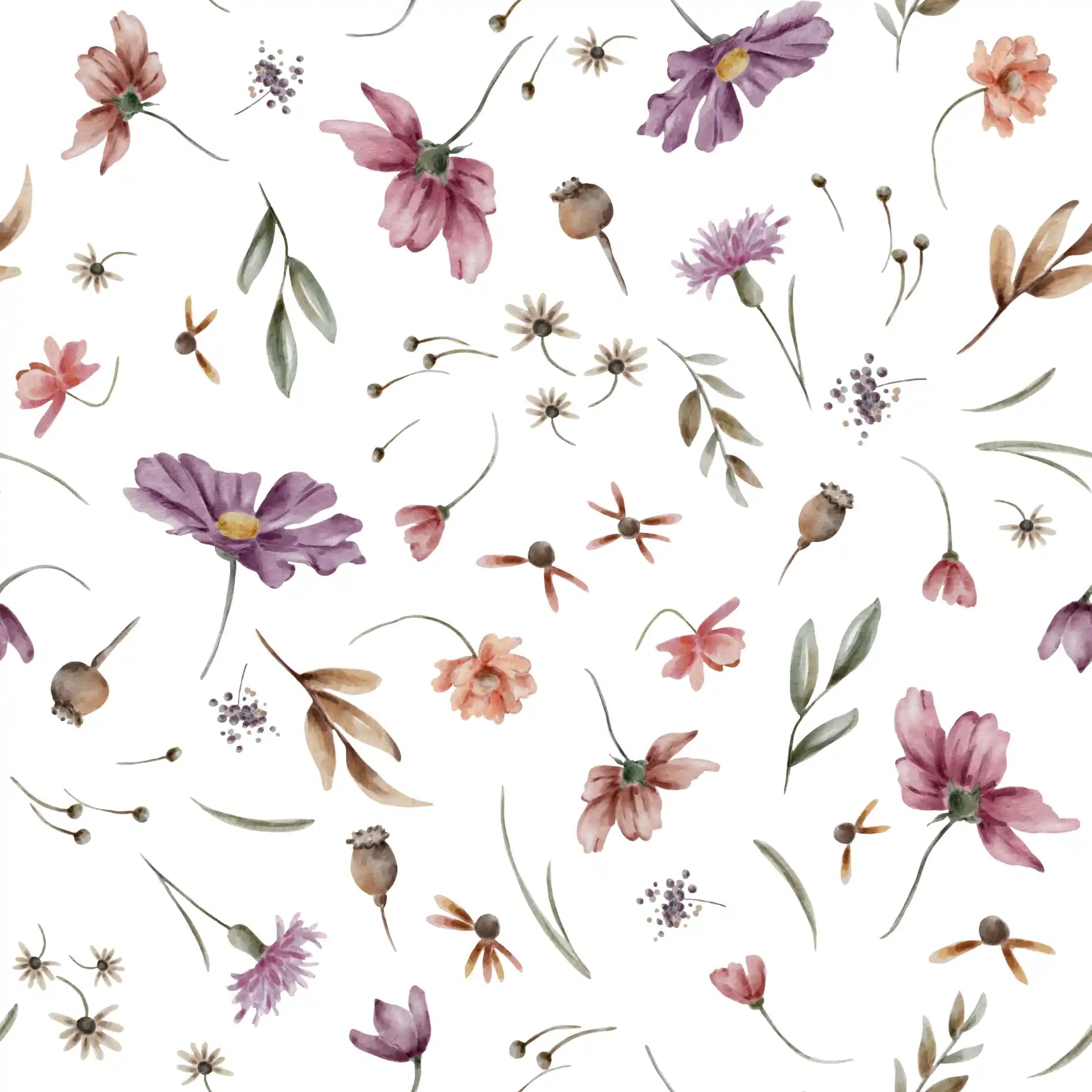 Floral Elin White - Family Fabrics B.V.