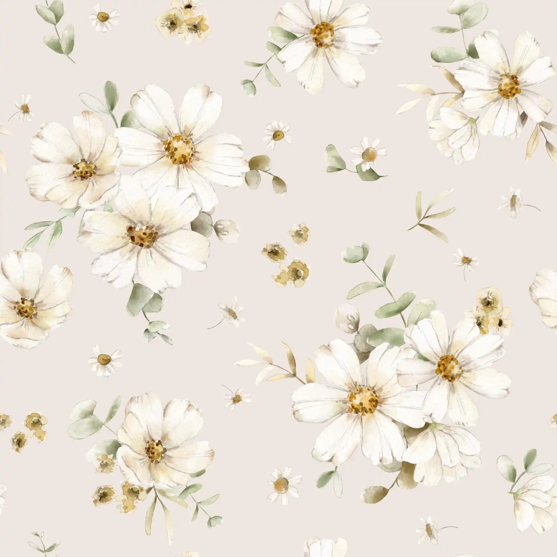 Floral Ingrid Ecru - Family Fabrics B.V.