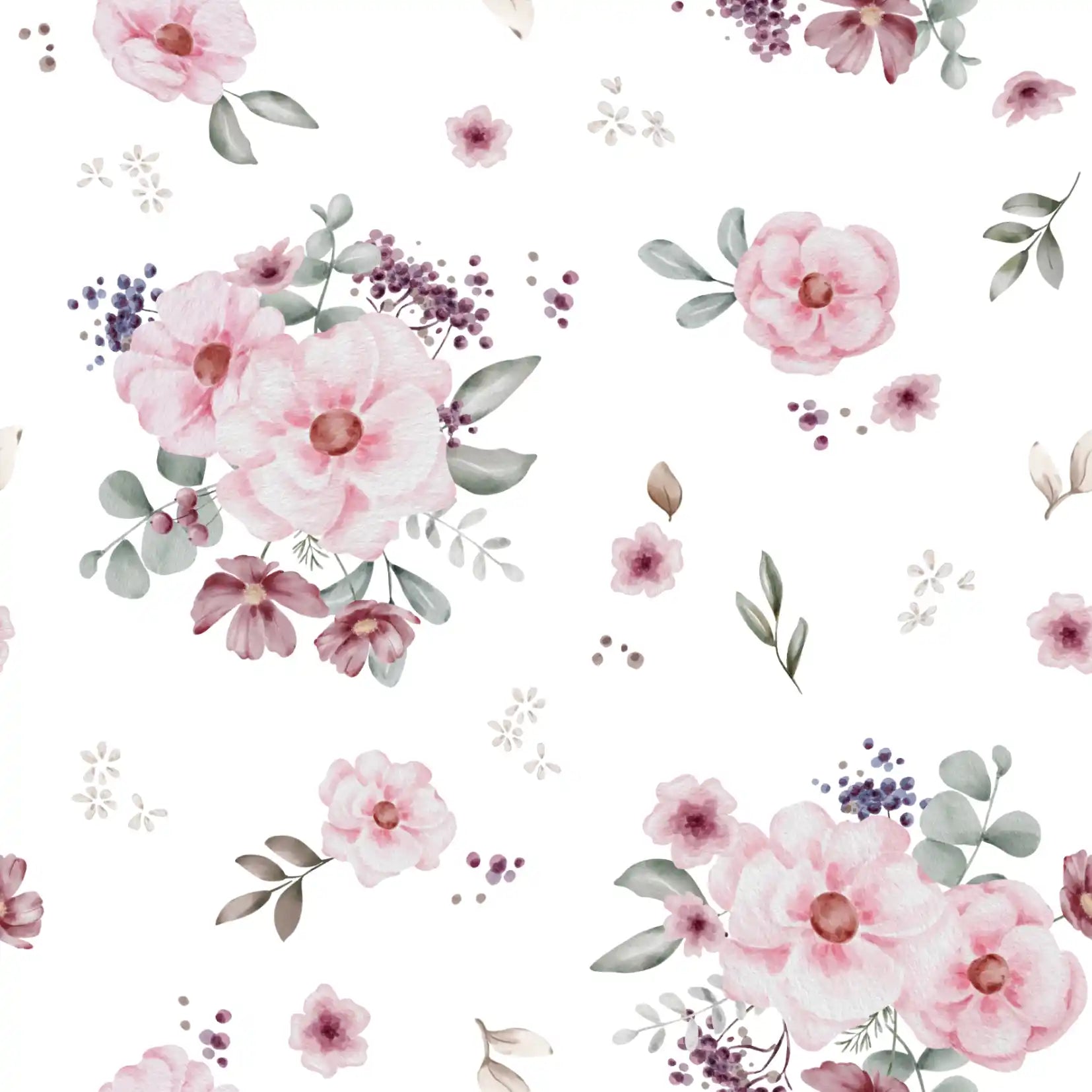 Floral Iselin White - Family Fabrics B.V.
