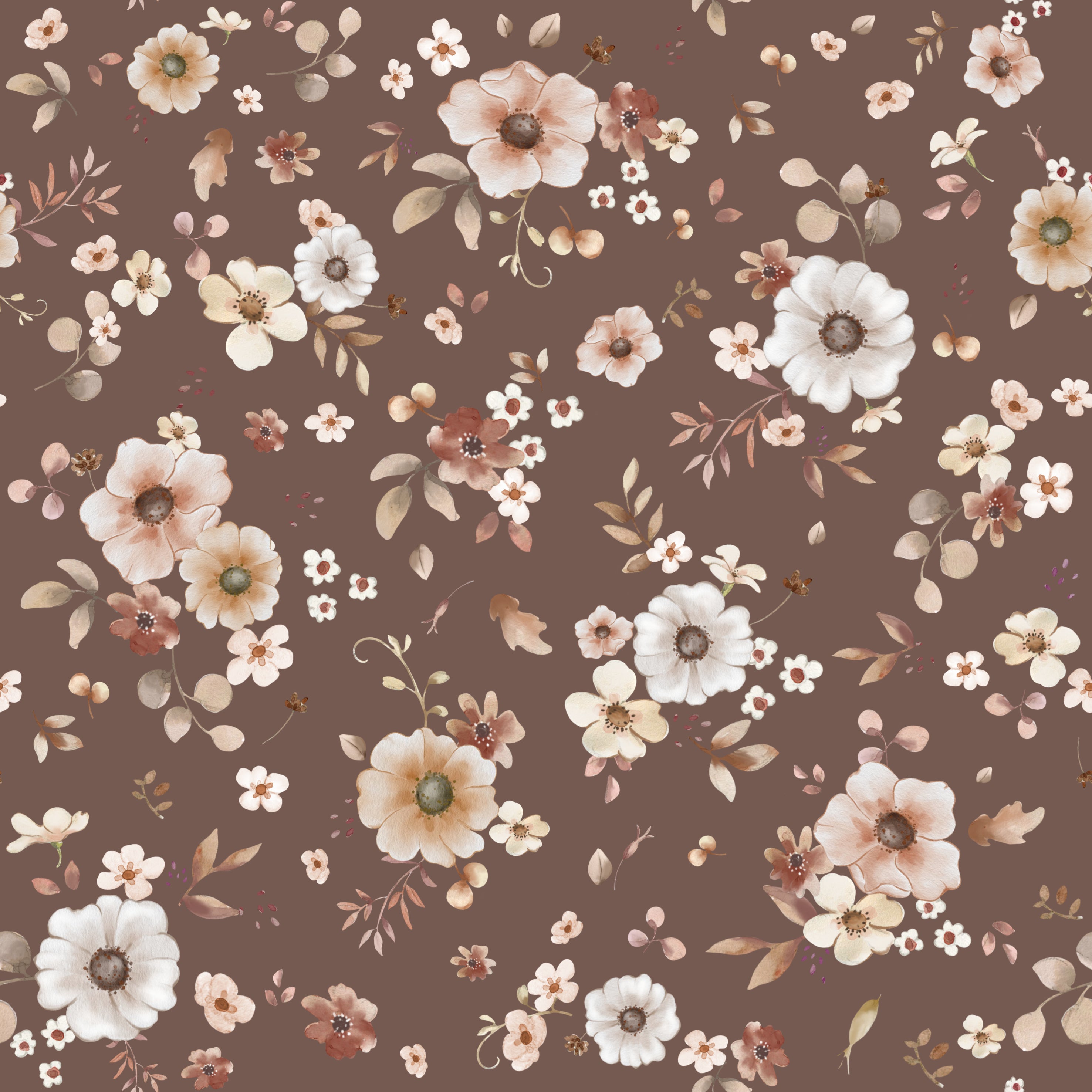 Floral Lena Brown - Family Fabrics B.V.