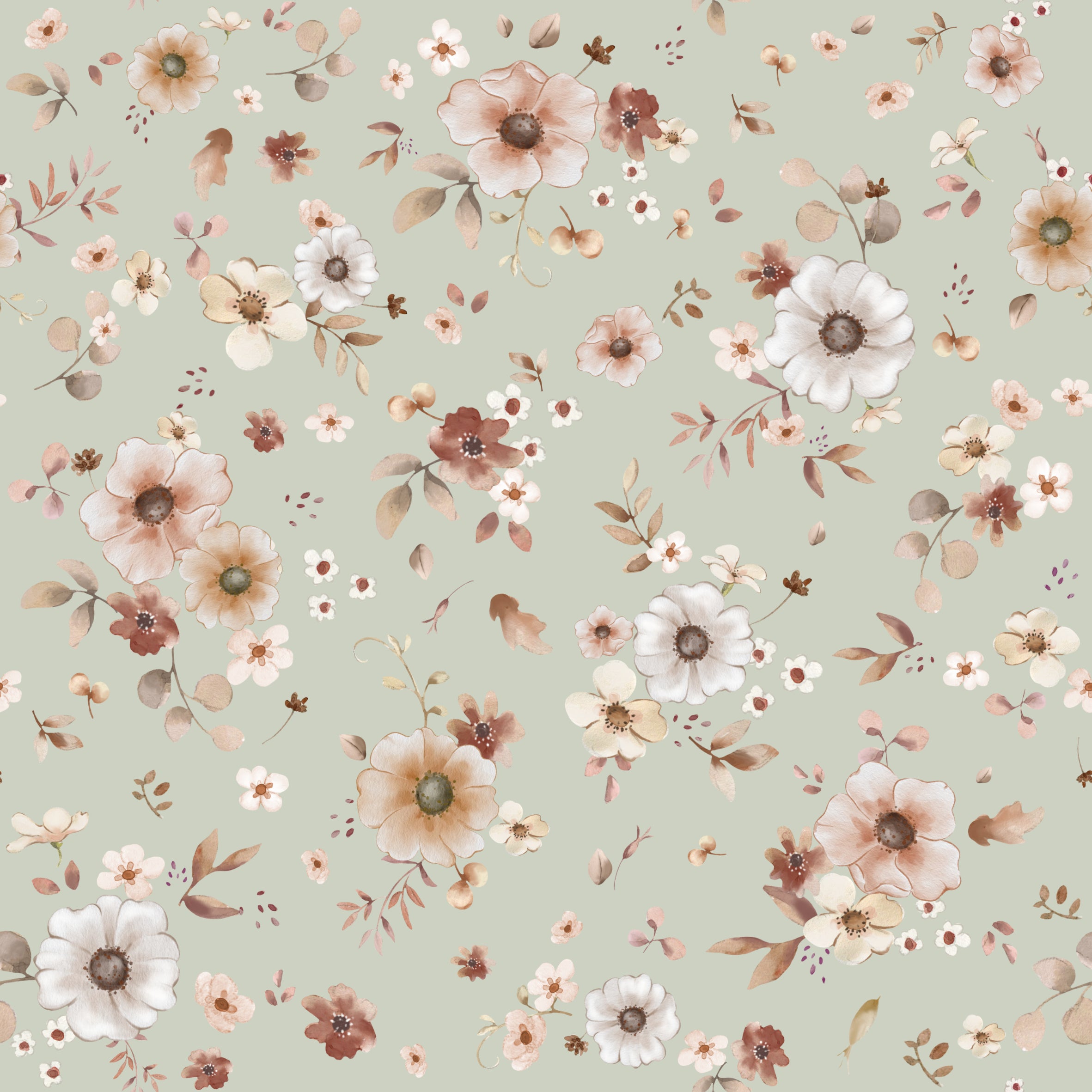 Floral Lena Moss - Family Fabrics B.V.