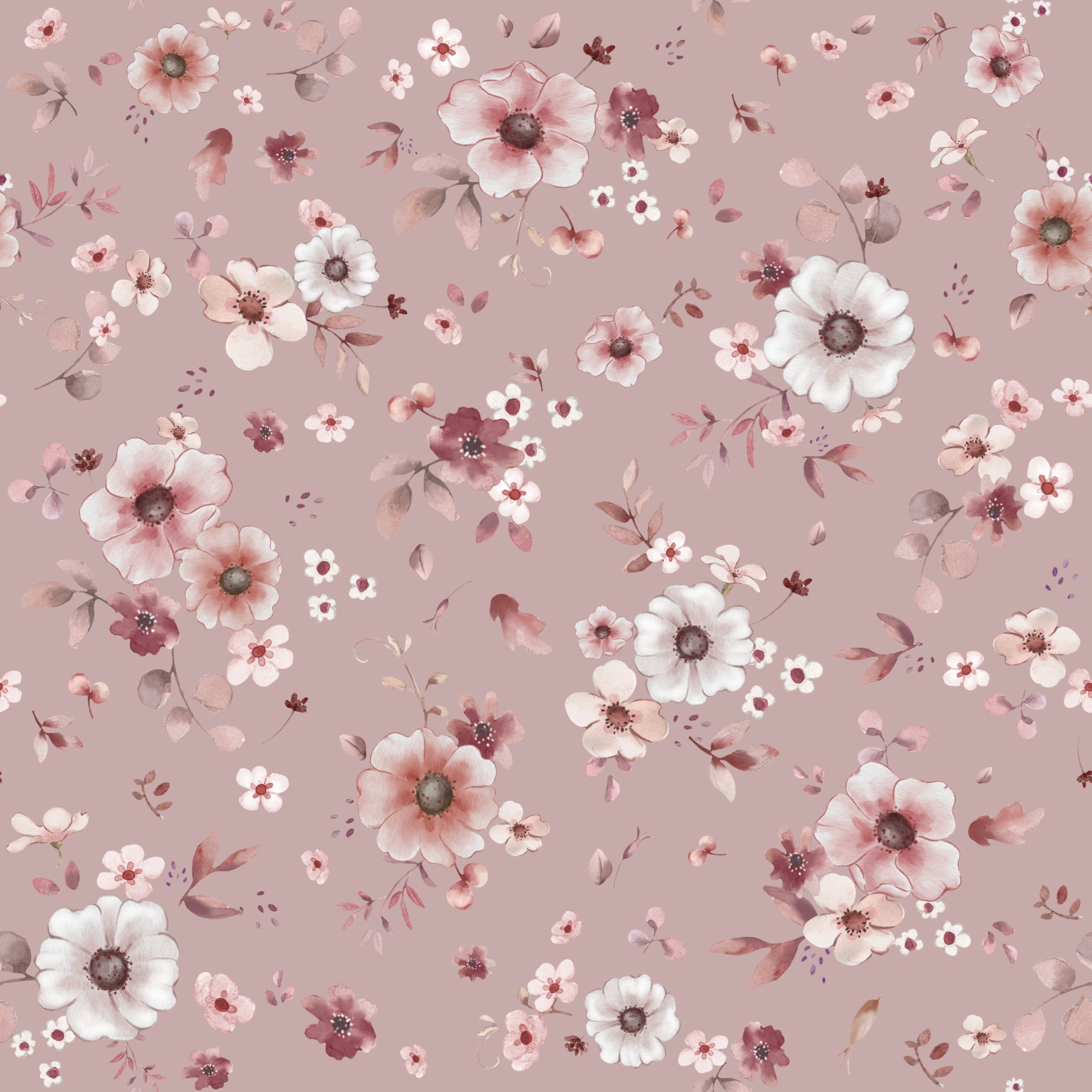 Floral Lena Red Rose - Family Fabrics B.V.