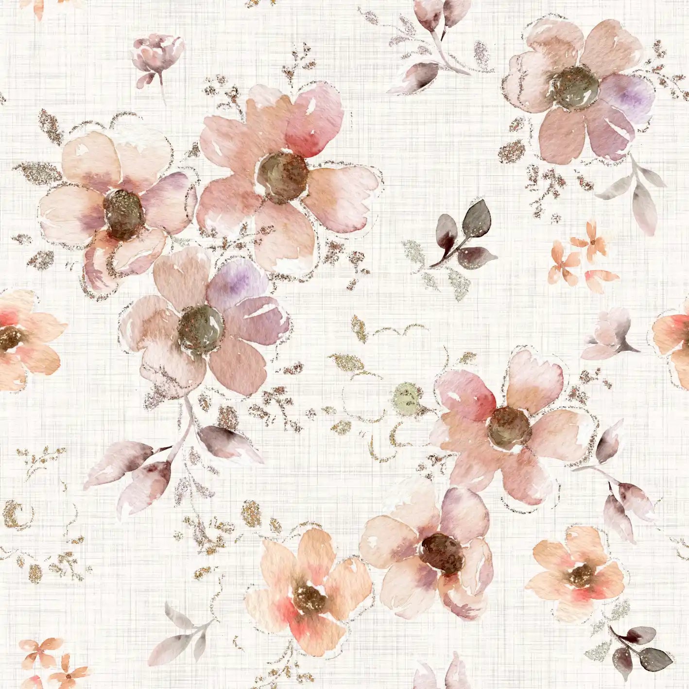 Floral Mia Linen - Family Fabrics B.V.