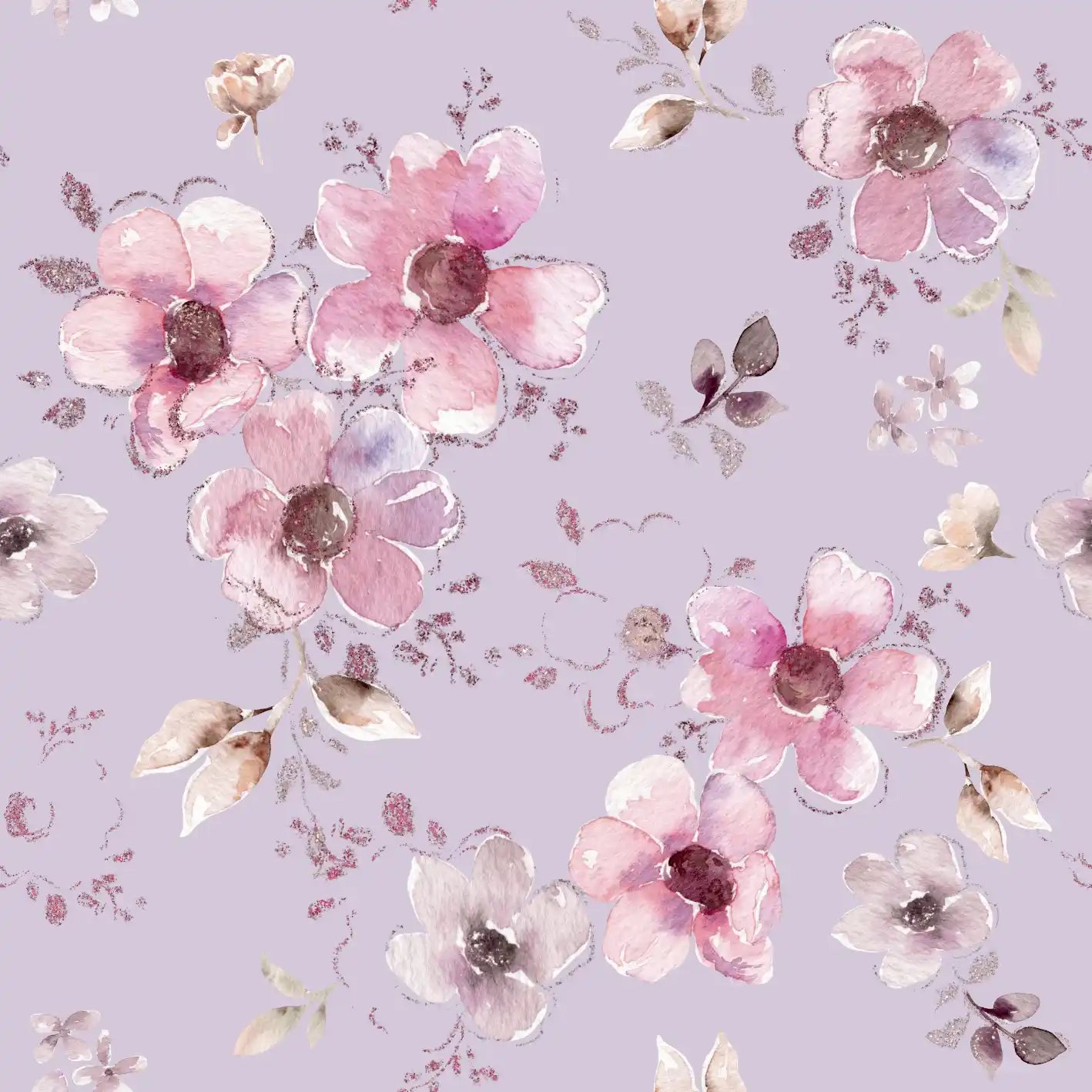Floral Mia Purple - Family Fabrics B.V.