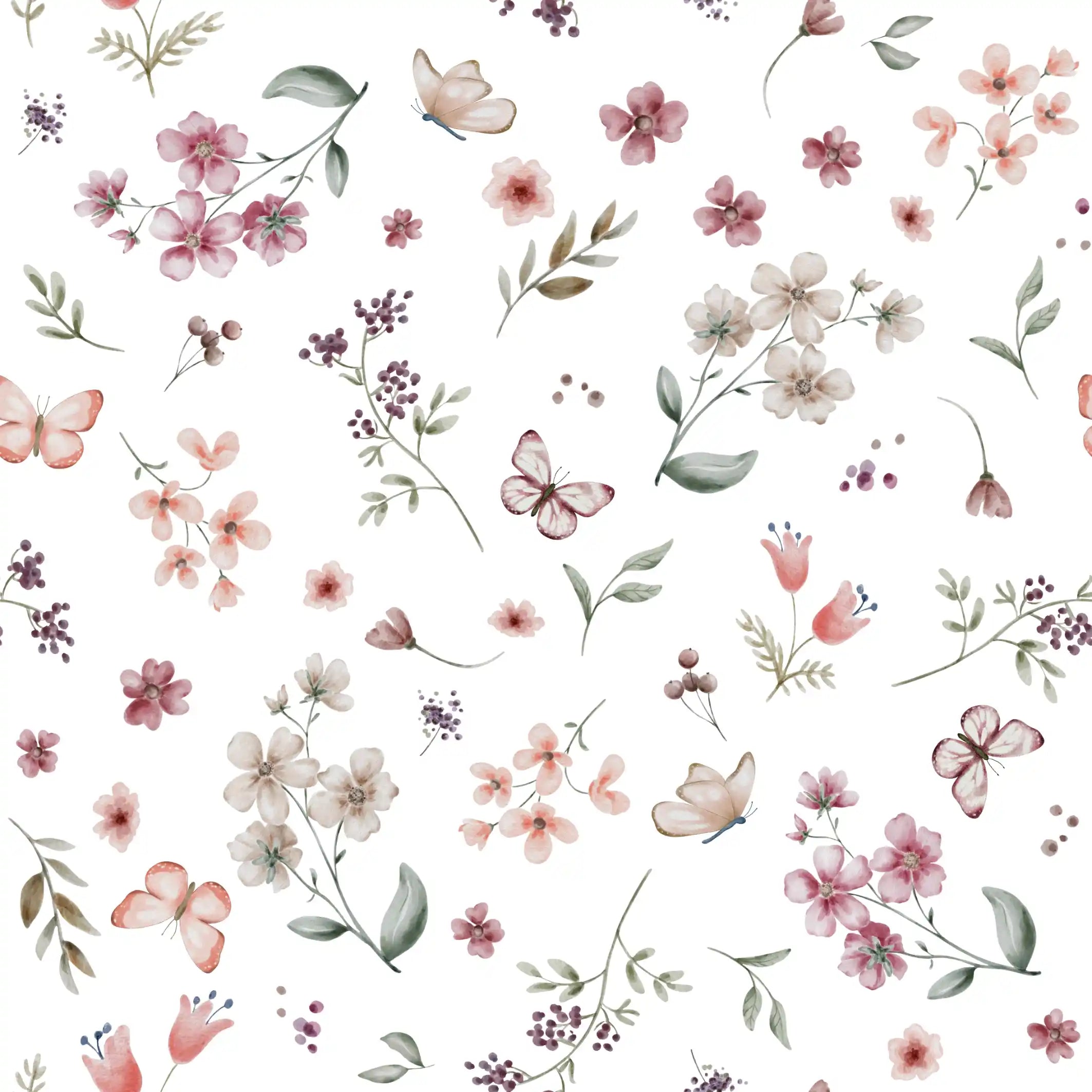 Floral Tiril White - Family Fabrics B.V.