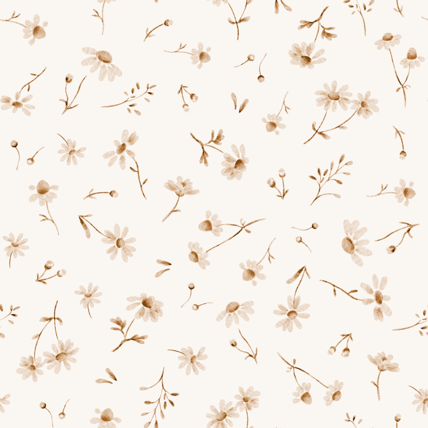 FloralCamilla2 Brown OffWhite - Family Fabrics B.V.