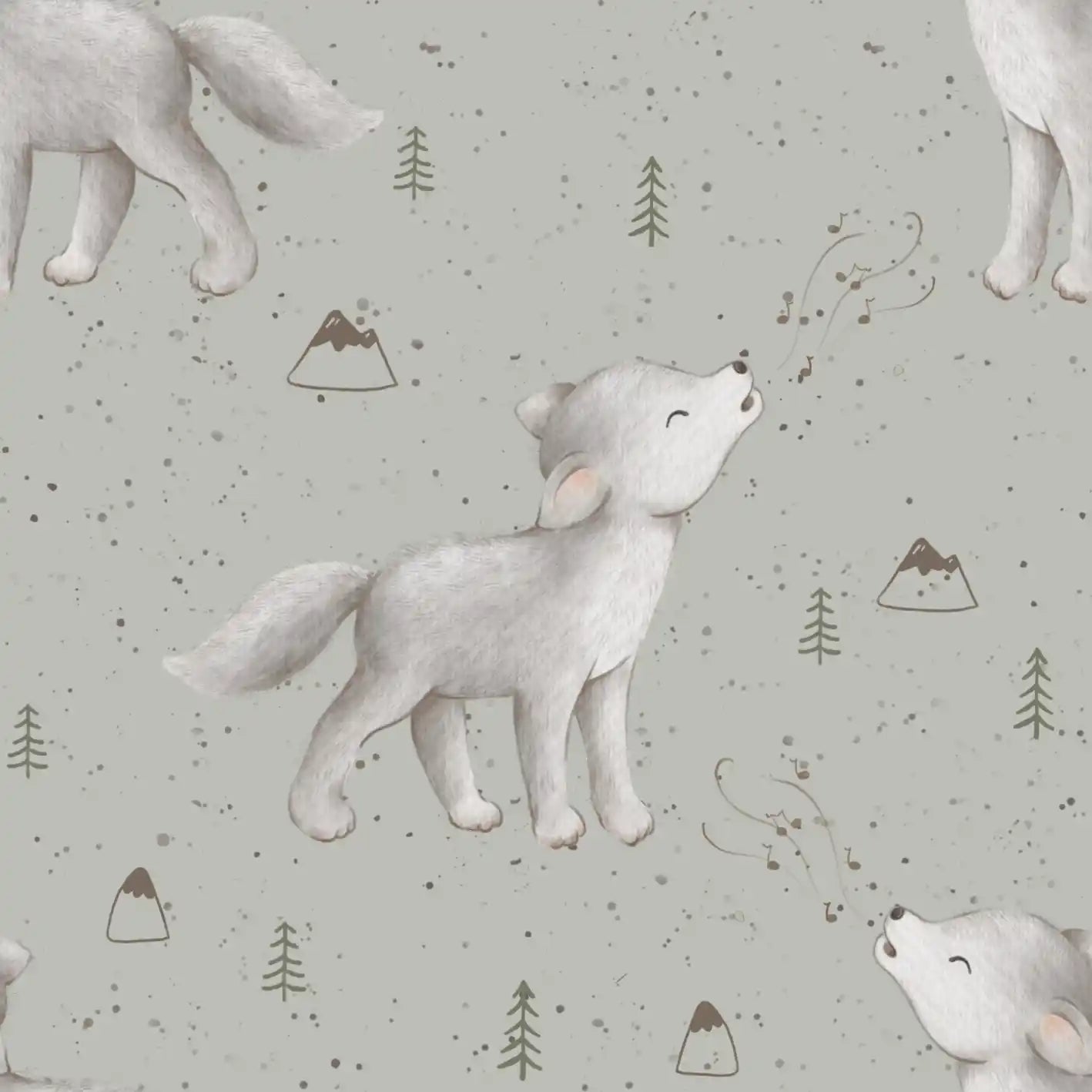 Little Wolf Sage - Family Fabrics B.V.
