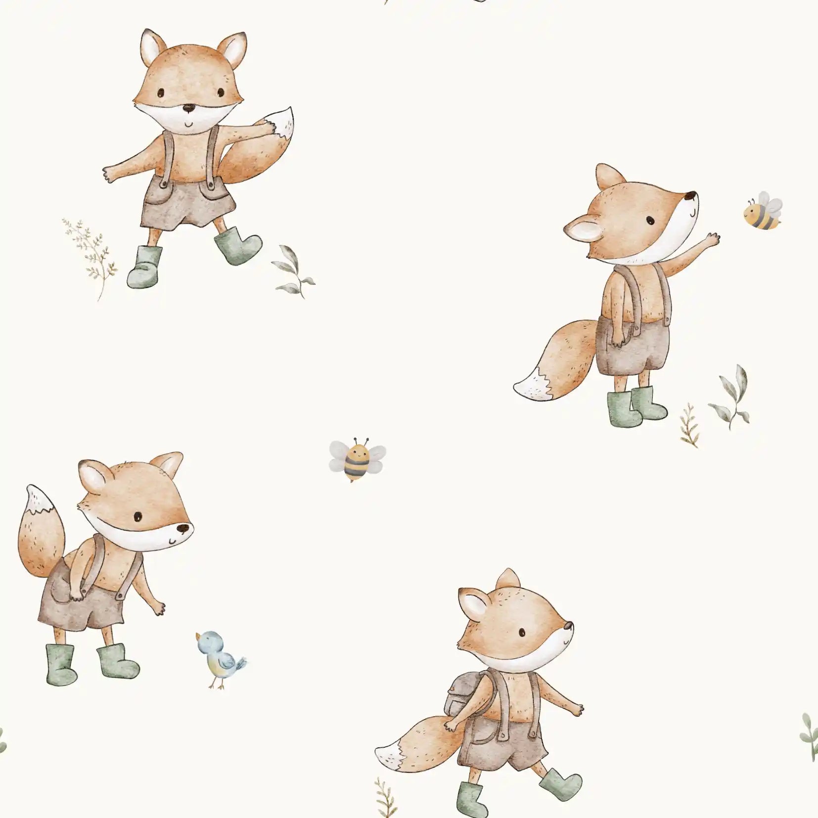 Outdoor Fox Offwhite - Family Fabrics B.V.