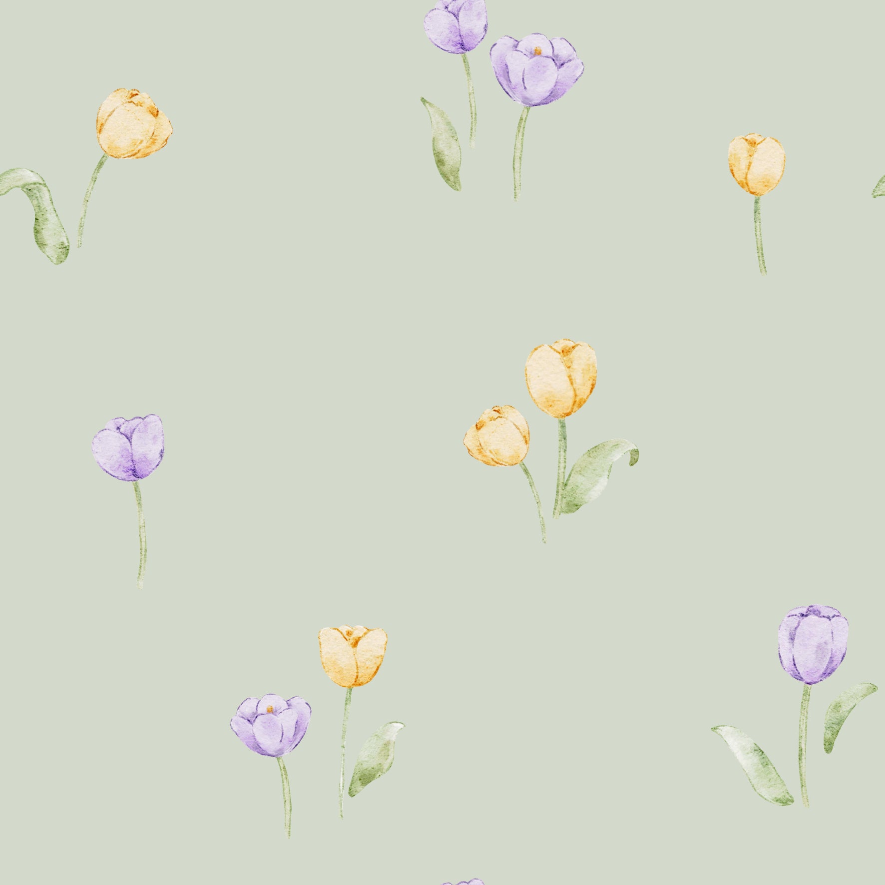 Tulips Mint - Family Fabrics B.V.