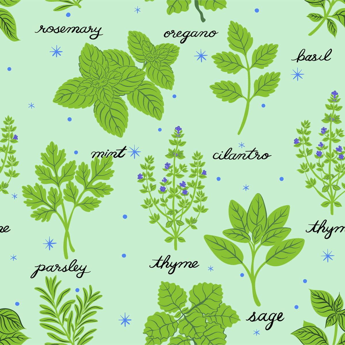 Fresh Garden Herbs - Family Fabrics B.V.